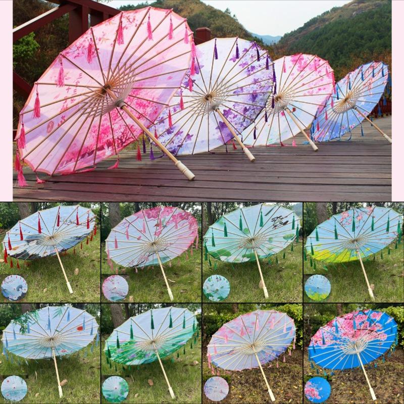 Parapluie en Papier Huilé Style Antique Chinois 82cm Parapluie Décoratif Multicolore pour Enfants Parapluie pour Costumes Photographie