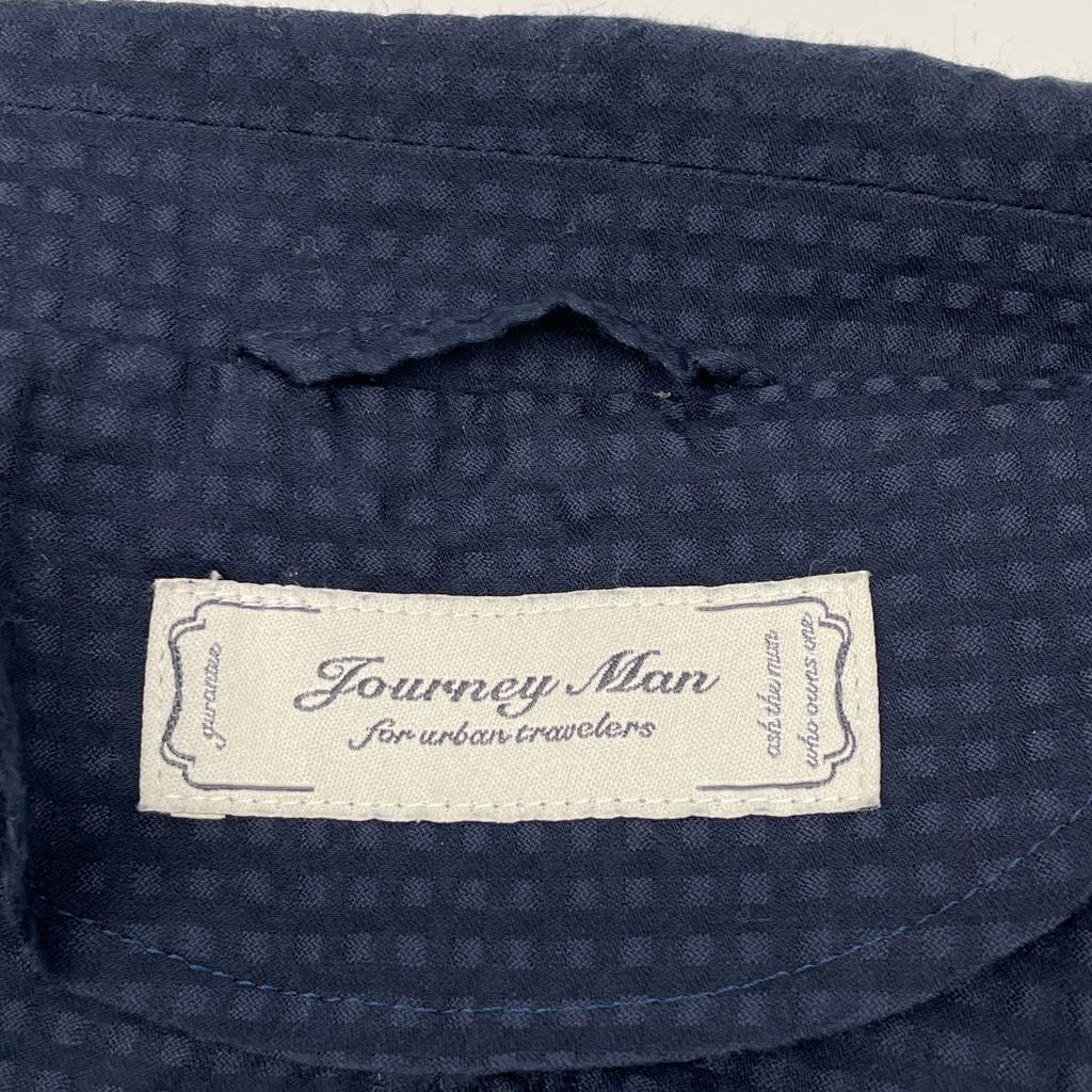 JOURNEYMAN Navy Seersucker Jacket Jacket M NavyUsed