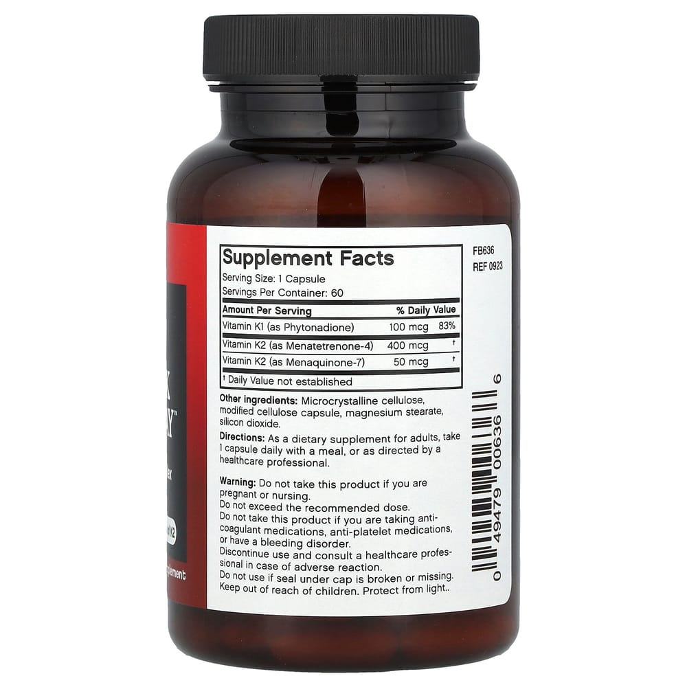 FutureBiotics Vitamin K Triple Play, 60 Capsules