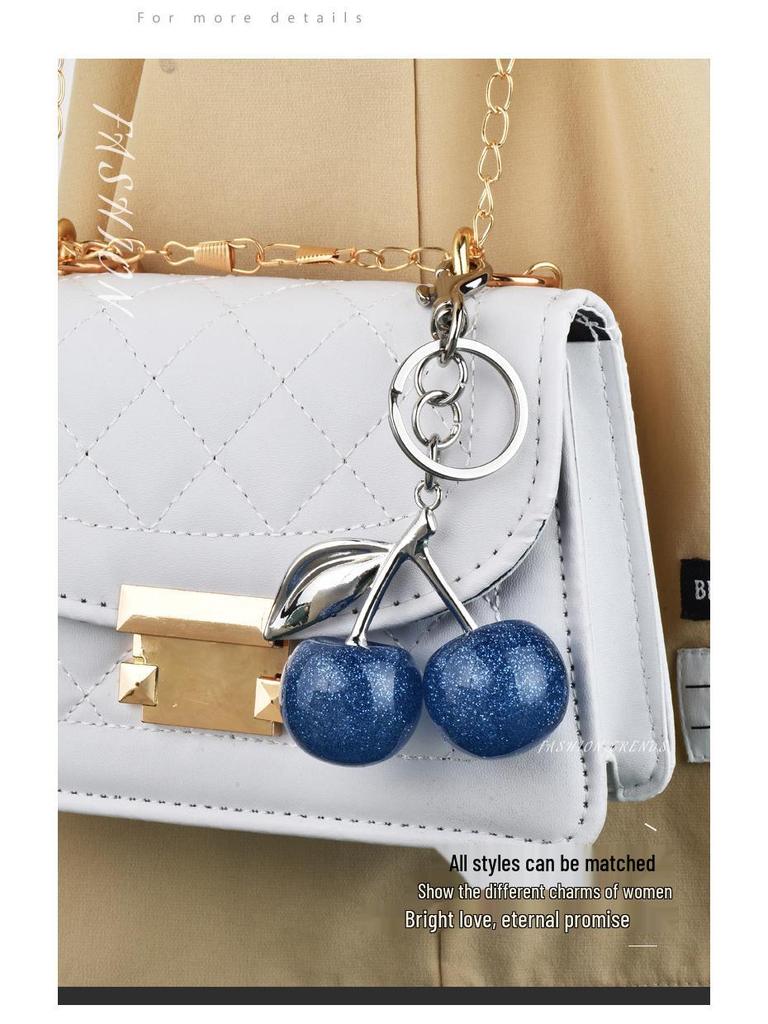 Cherry Keychain Pendant for Women's Bags – Exquisite Car Accessory