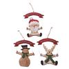 Christmas Party Decorations Kids Gift Hanging Drop Ornaments Christmas Wooden Pendants Ornaments for