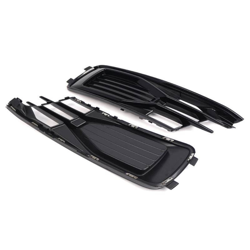 Front Left Driver Side Bumper Fog Light Lamp Hole Cover Grille Molding Trim Replacement Durable for A6C7 2016-2018