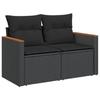 VidaXL Salon de Jardin avec Coussins 4 pcs, Canapés de Terrasse, Ensemble de Meubles de Patio, Mobilier d'Extérieur, Noir 3225901