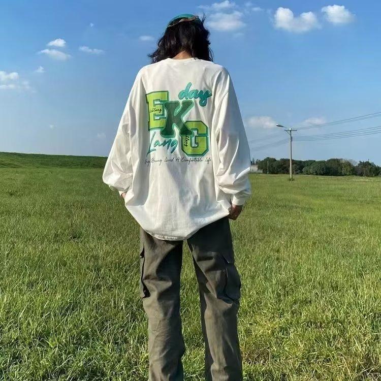 

Мужская толстовка с капюшоном весной и осенью, свободная и модная универсальная куртка с буквенным принтом, мужская толстовка с длинными рукавами, повседневный топ 3XL белый