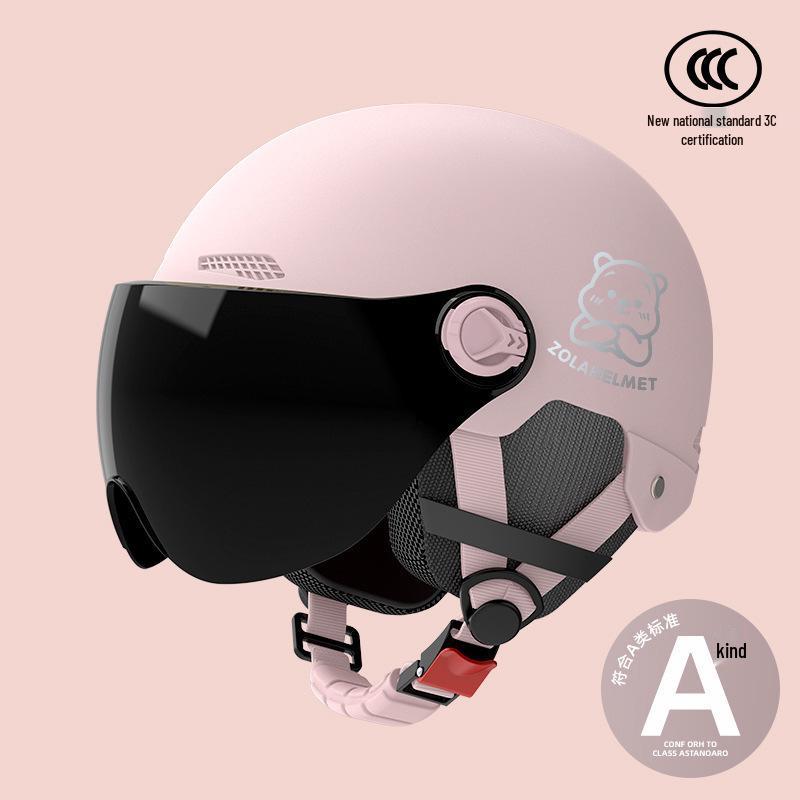 Women's Lightweight Electric Bicycle Helmet with Ear Protection, Ventilation, and Sunscreen Features for Winter Warmth