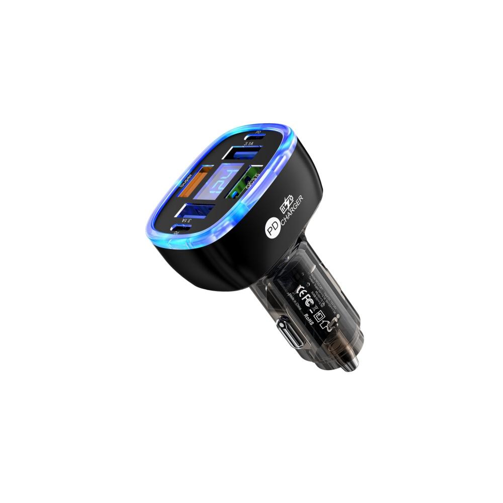 150W USB Car Charger Type C Mobile Phone Charger Fast Charging For iPhone 15 16 Pro Max Xiaomi Samsung USB C Car Charger Adapter