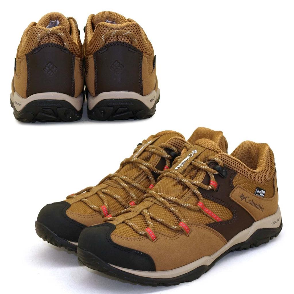 Columbia SABER V LO OUTDRY WIDE Waterproof Hiking Shoes, Women’s Wide, Beige, 25.0 cm (US 8)