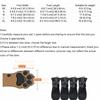 4pcs/set Reflective Waterproof Dog Shoes Warm Wound Recovery Boot  Medium Large Dogs