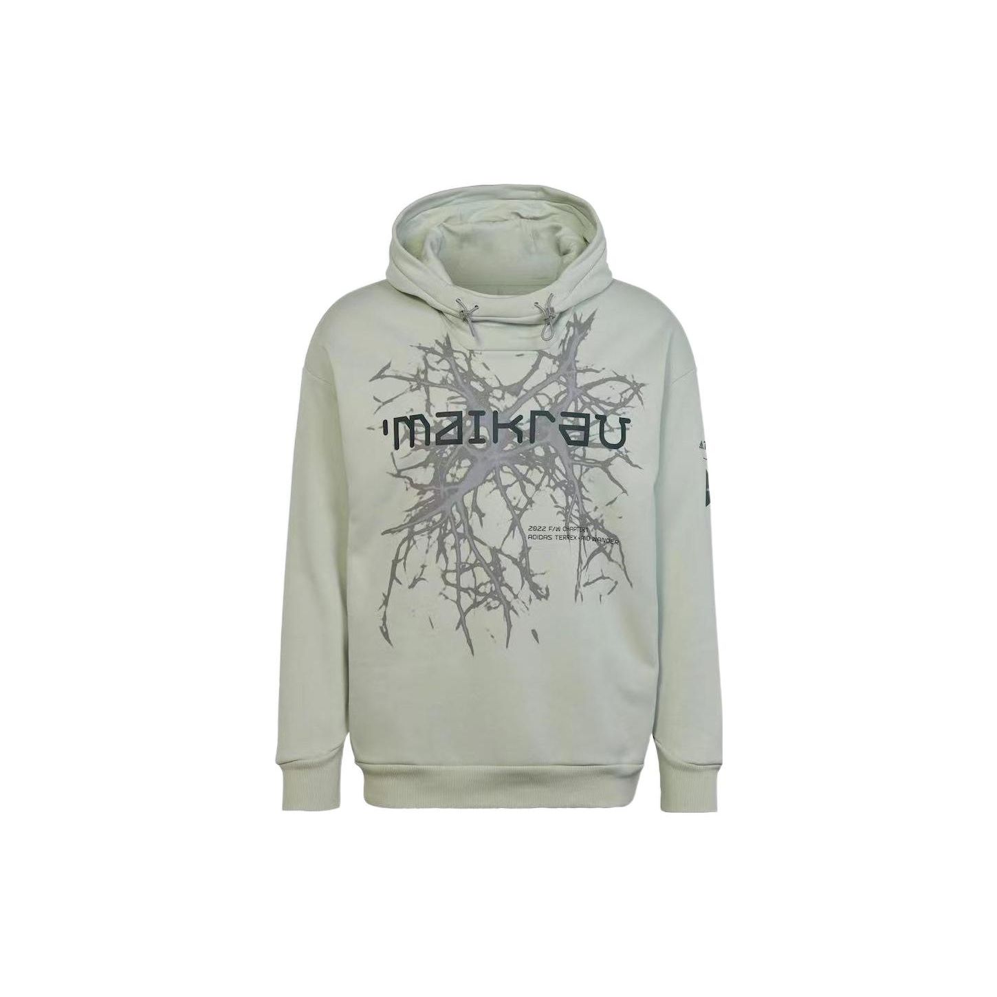 

adidas Terrex x and Wander Unisex Linen Green Graphic Hoodie HN6939 XS