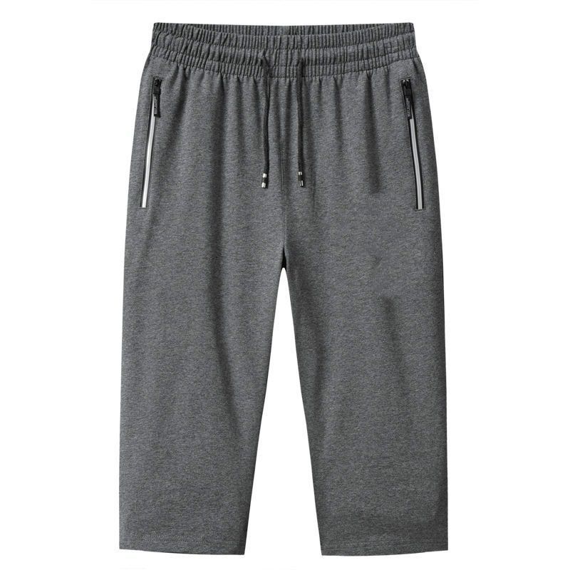 Summer Thin Cropped Men's Loose Quick Drying Casual Pants for Outdoor Running and Fitness Sports Pants