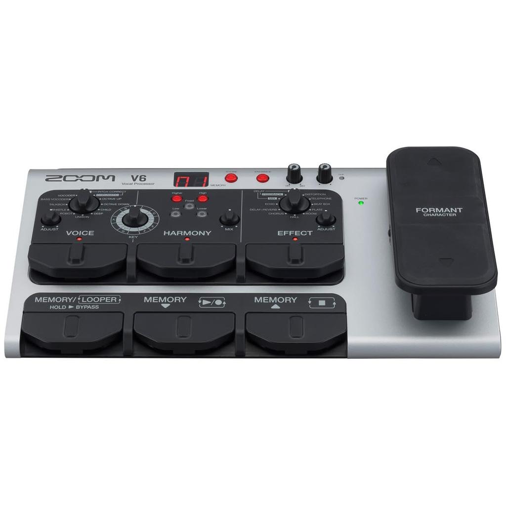 Zoom V6-SP Vocal Effect Pedal Formant Control Harmony Looper 10 Studio-Grade Effects for Studio and Live Performance