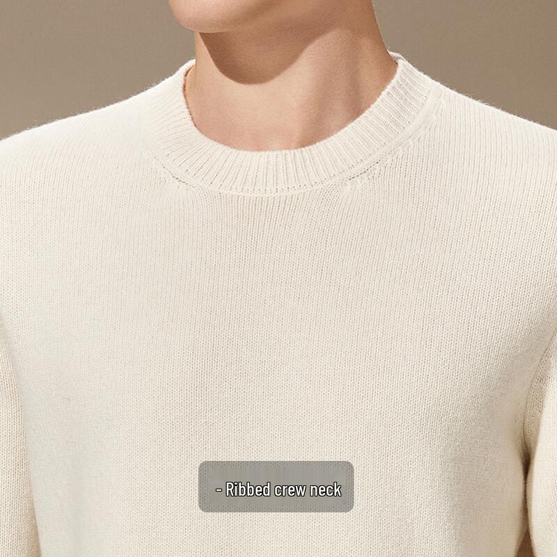 Men's Heavyweight Cashmere & Wool Blend Crew Neck Sweater