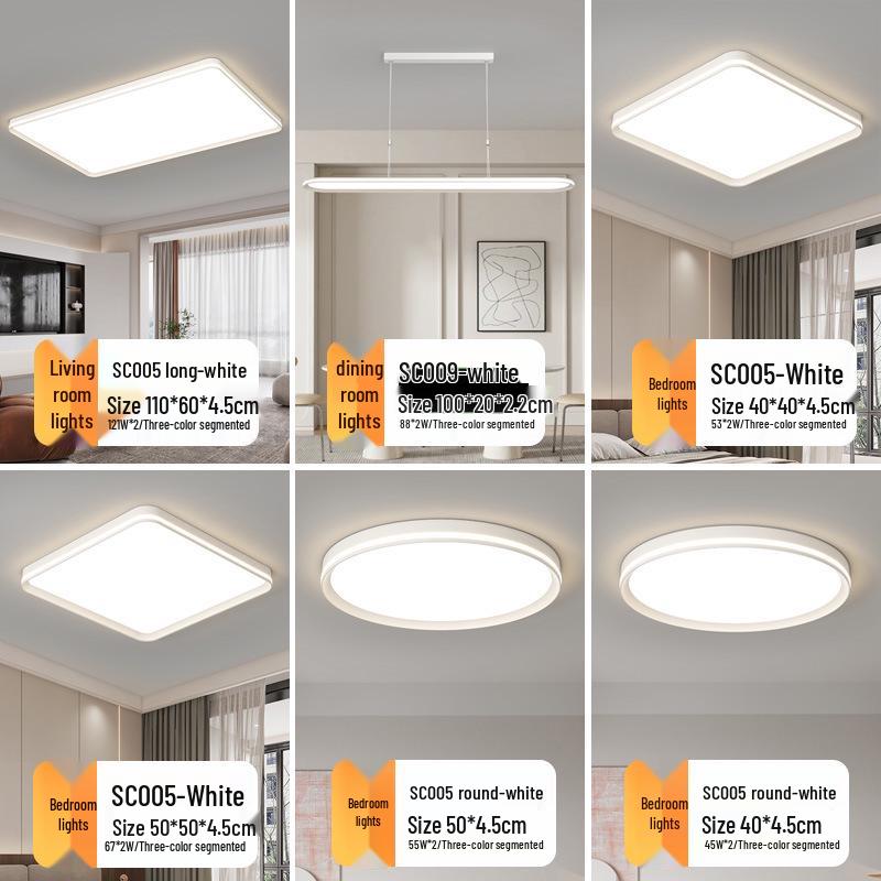 LED Full Spectrum Ceiling Light - Modern Minimalist Design for Living, Dining, and Bedroom Spaces