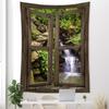Trójwymiarowe okno natura sceneria wiszący gobelin ścienny dekoracja artystyczna wisząca zasłona do dekoracji salonu sypialni