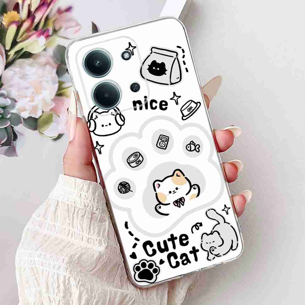 For Xiaomi Redmi 15C 4G 25078RA3EA Case New Butterfly Cute Cat Soft Silicone TPU Cover For Redmi 15C 15c 4G 6.9" Phone Casing