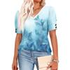 Womens Tops Short Sleeve Shirts Buttons V Neck  Fashion Outfits  Blouses  Casual