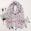 2024New Ethnic Print Beach Travel Scarf Women Tassel Fringed Shawl Seaside Holiday Sunscreen Beach Scarves 180*90cm