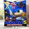 Retro S-Sonic Cartoon Game Flannel Blanket,Ultra Soft Warm Plush Throw for Home Bedroom Bed Sofa Cover Camping Picnic gift