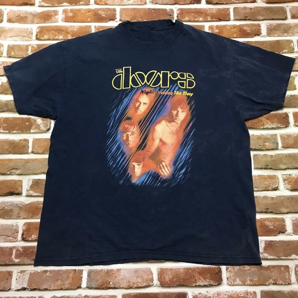 The Doors Night Divides The Day Cotton Black Men Unisex All Size S-4XL T-Shirt Unisex T-Shirt M