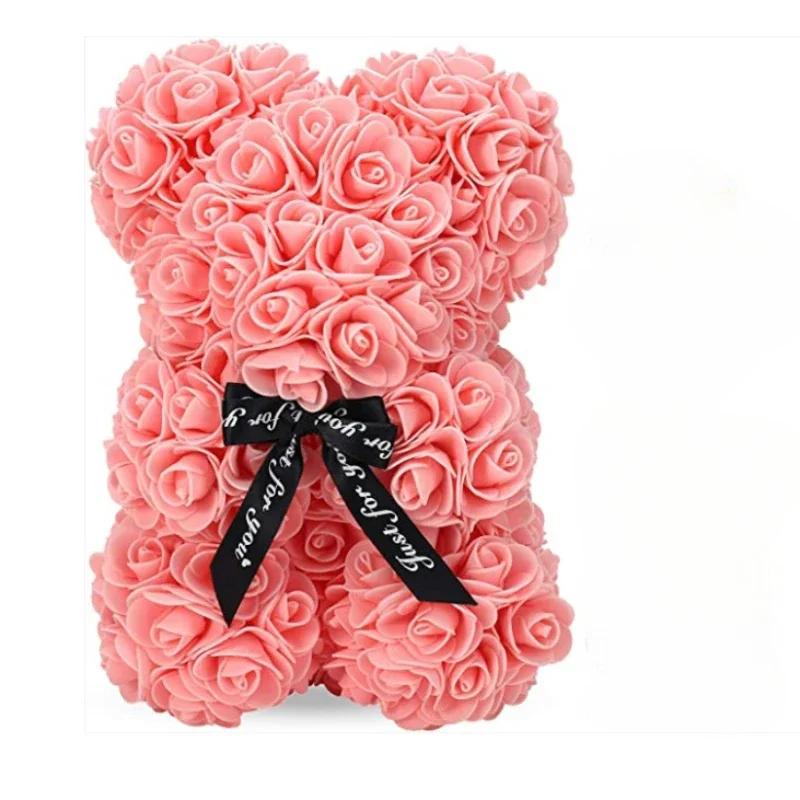 New Artificial Flower Eternal Rose Teddy Bear for Mom Mother's Day Birthday Valentine's Day Anniversary Gifts & Decorations
