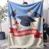 Graduation season Throw Soft Flannel AC Blanket Lightweight Summer Nap Throw Cozy  Blanket for Sofa Bed Travel Home