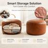 Unstuffed Bean Bag Cover Large Capacity Pouf Cover Non-Slip Round Lazy Sofa Covers  Home Use