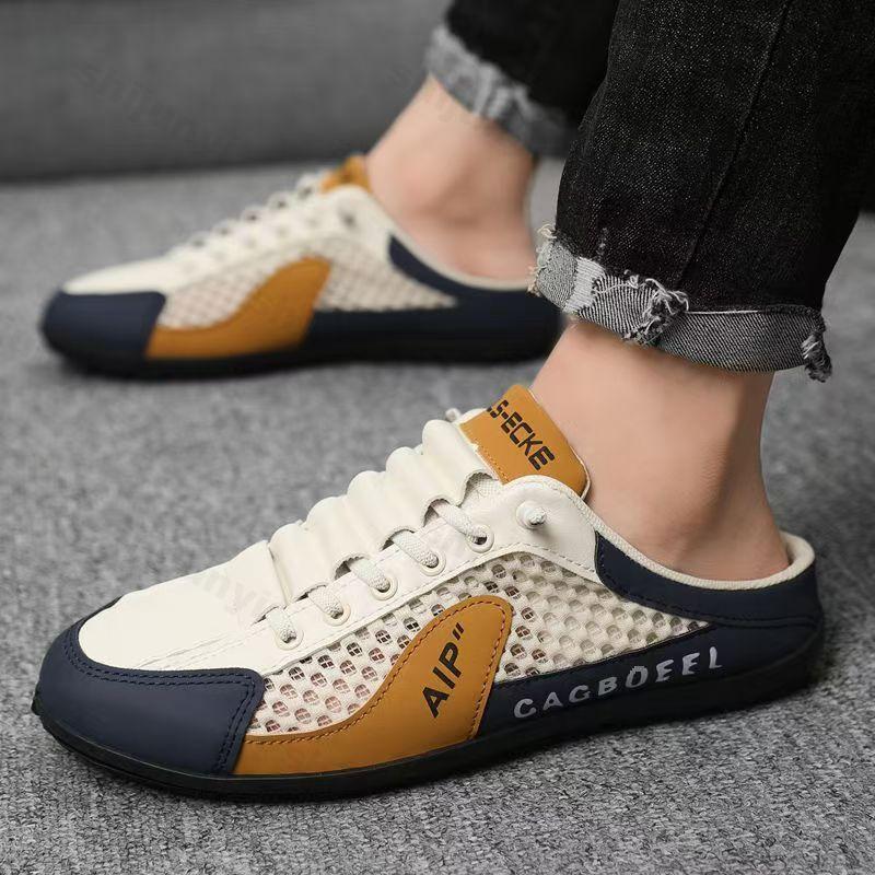 Fashion Men's Half Slippers Fashion Soft-soled Summer Men Trendy Bottom Casual Shoes Soft Sole Support Shoes Sneakers Zapatos De Hombre
