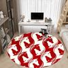 1pc Horse Pattern Office Round Area Rug,  Mat Suitable For Office, Under Office Chairs Bedroom Living Room Home Decor, Room Deco