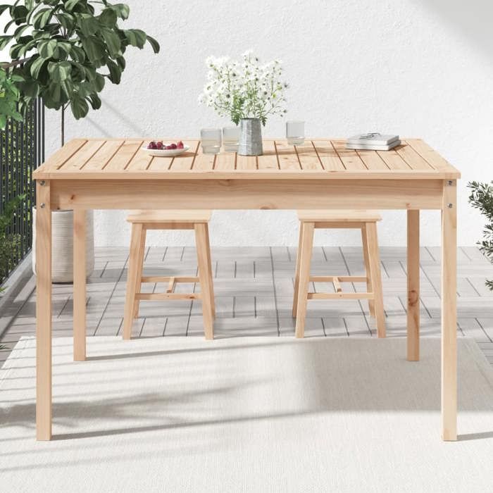 VidaXL Garden Table 121x82.5x76 Cm Solid Pine Wood 823969