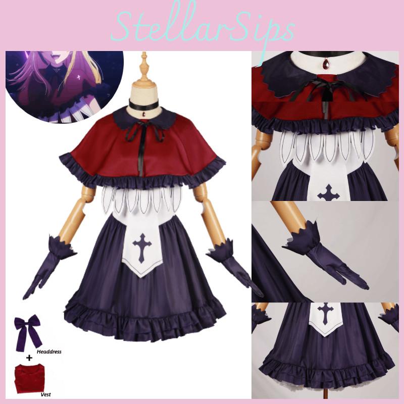 Oshi No Ko Hoshino Rubii Cosplay Stage Costume Dress Set Halloween Role Party