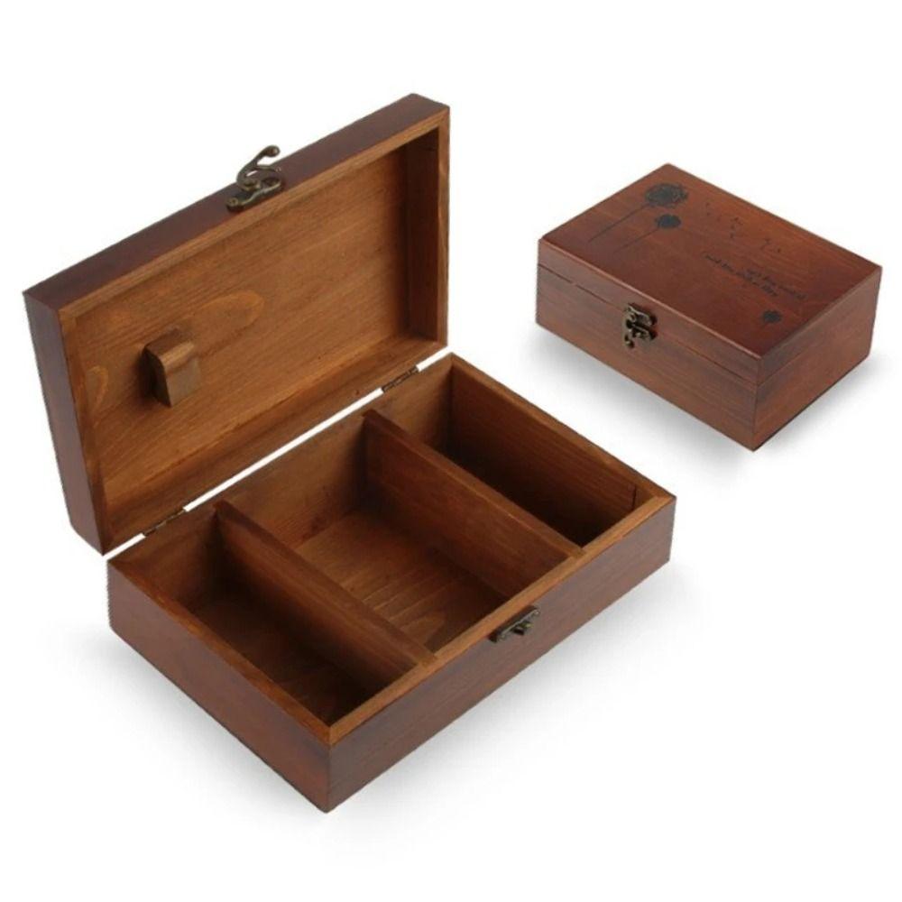 Vintage Sewing Box Pine Wooden Sewing Storage Box Sewing Organizer Needle Thread Storage Case  Home