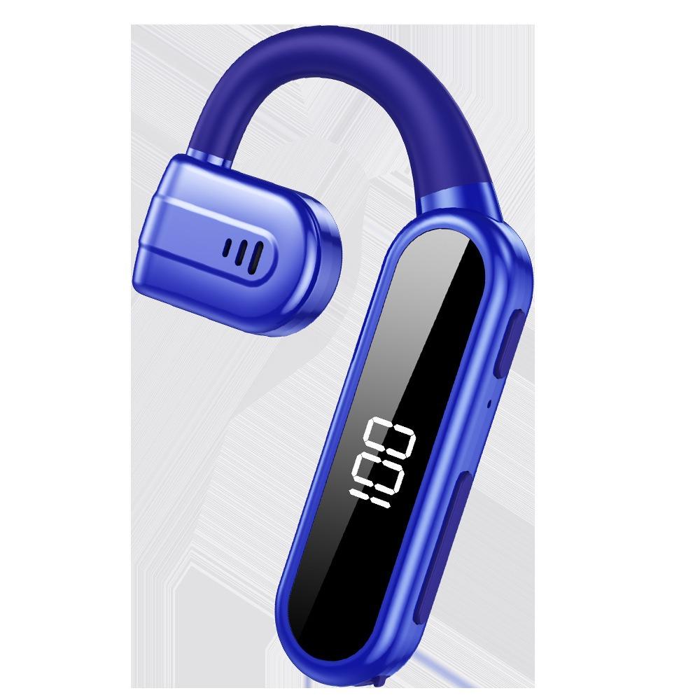 New Air Conduction Bluetooth Earphone Single Ear Rotation with Charging Compartment Without Ear Hanging Ear External Sound Large Power