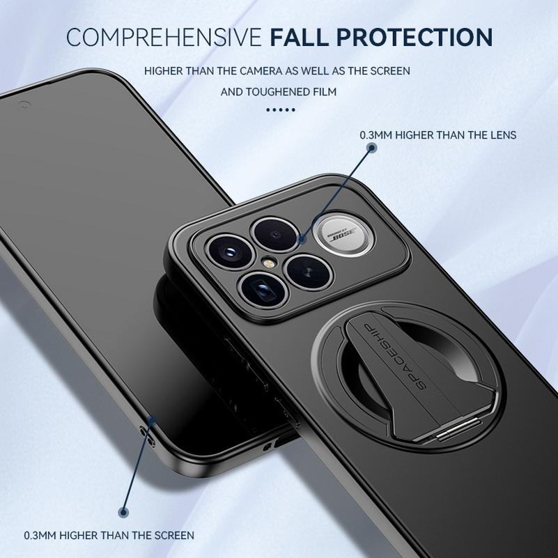Skin-like Frosted Feel Car Invisible Magnetic Stand Holder Case For Poco F8 Ultra F8 Pro POCO F7 Ultra F7 Pro F6 Pro X6 Cover
