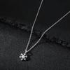 Elegant Snowflake Christmas Necklace: High-End Artistic Niche Style with Gentle Collarbone Chain