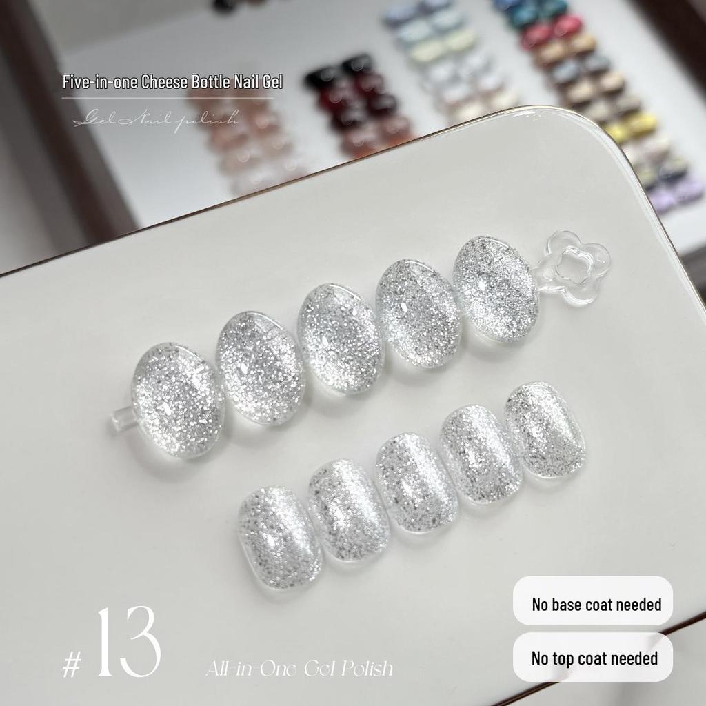 KaSi 2025 Autumn/Winter Sparkle Cat Eye Gel Polish - One-Step, Five-in-One Color for Nail Art