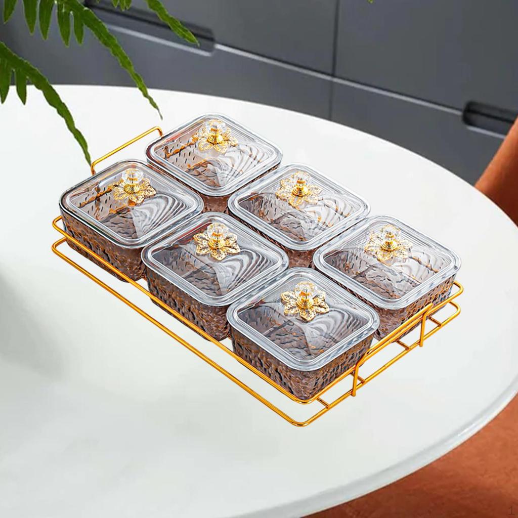 Candy Nut Serving Container,Divided Snack Bowls Multipurpose Decorative Dried Fruit Tray