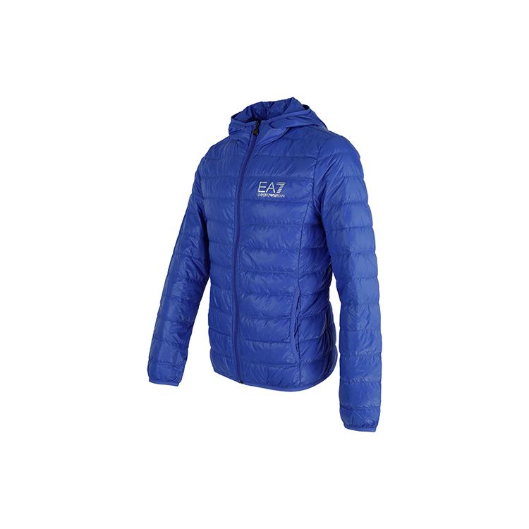 Emporio Armani EA7 Down Jackets Men's Royal Blue Hooded Lightweight 8NPB02-PN29Z-1597