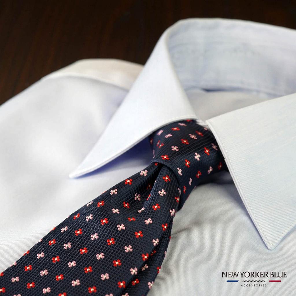 [New Yorker Blue] Silk Necktie (Brand Name)
