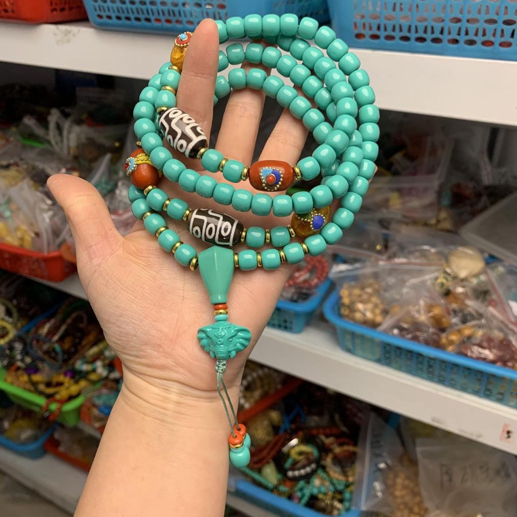 Natural Red Stone High Porcelain Mengsong Original Neck Hanging Sweater Chain Buddha Beads Rosary Beads Wenwan Accessories Multi-circle Bracelet