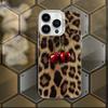 Luxury fashion leopard print Phone Case For iPhone 16,15,14,13,12,11,Mini,Pro,E,MAX White Candy Matte Shockproof Cover
