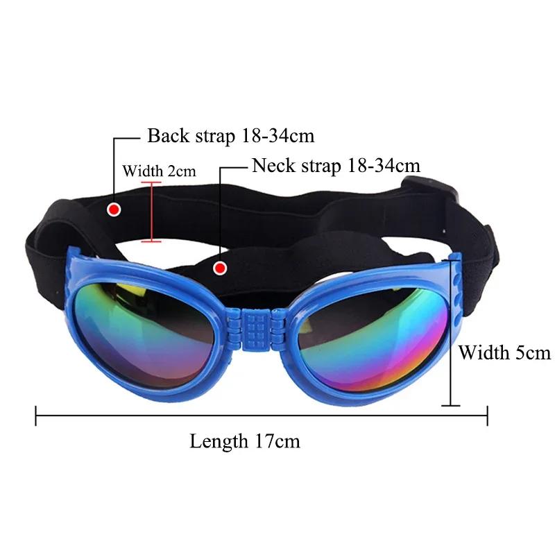 Adjustable Padded Dog Sunglasses Goggles Collapsible Pet Accessories for Medium Dogs Motorcycle Glasses
