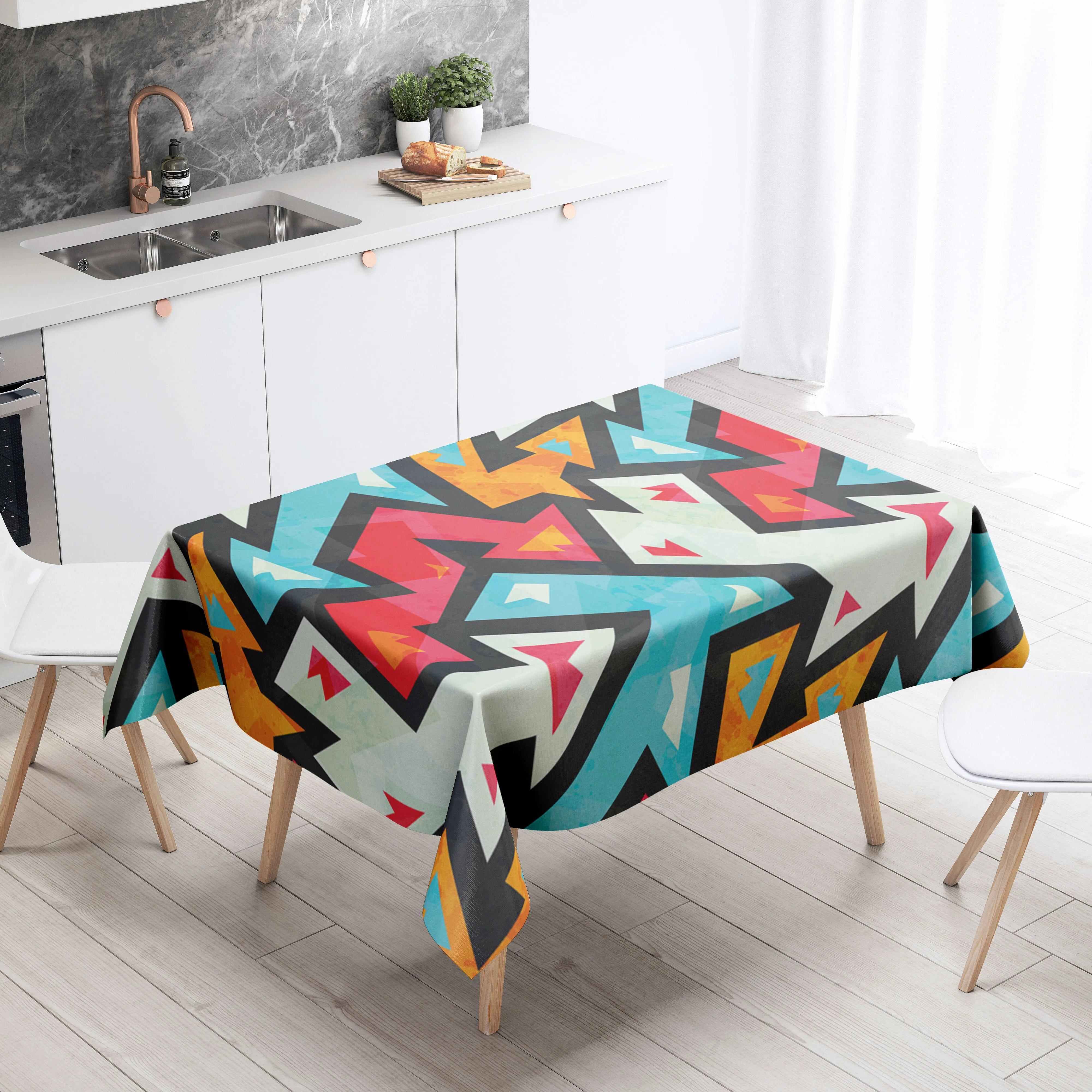 

Скатертина геометричної форми Домашній декор Стійкий до плям Водонепроникний Декор столу Прямокутна кухня Камін 40x70cm