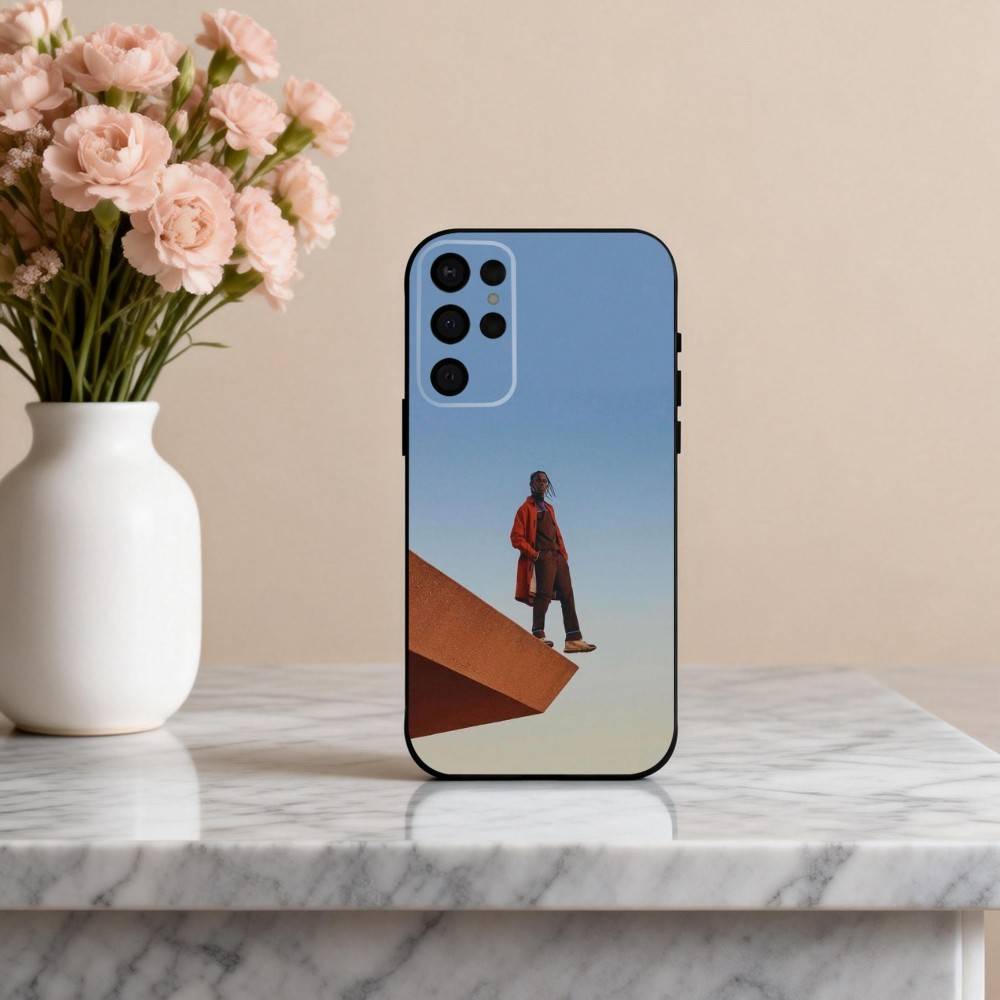 Confident T-Travis S-Scott-T Phone Case For Samsung S25,24,23,22,30,21,10,9,Ultra,Plus,Lite,FE,4,5 G Soft Black Case