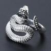 Gothic Rattlesnake Wrap Ring Serpent Adjustable Ring Unisex Birthday Jewelry