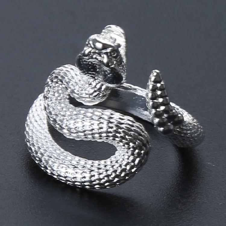 Gothic Rattlesnake Wrap Ring Serpent Adjustable Ring Unisex Birthday Jewelry
