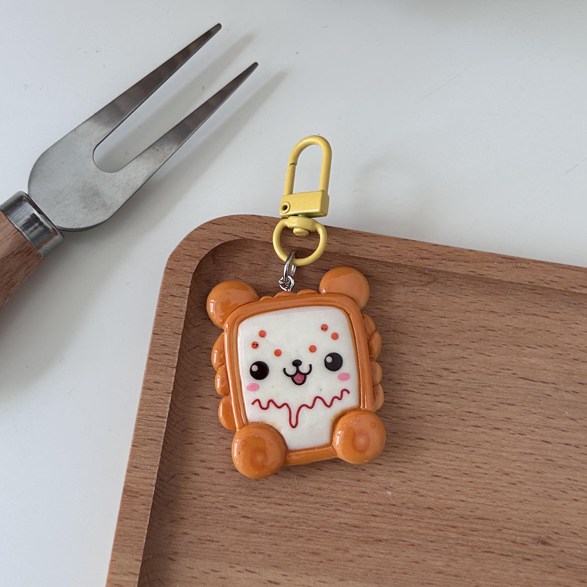 

Большой милый брелок-подвеска в виде печенья с медведем: Веселый подарок для друзей