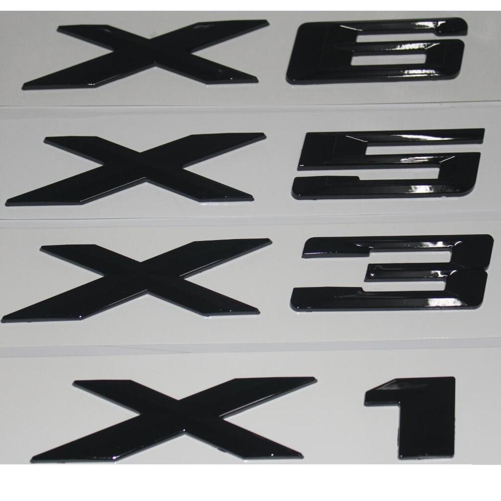 EDIS9 Brilliant Shiny Gloss Black Letters Trunk Emblems Number Badge for BMW X1 X2 X3 X4 X5 X6 X7 Z4 GT