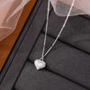 Brushed Heart Pendant Necklace Minimalist Layering Choker Dainty Delicate Jewelry For Women Simple Elegant Everyday Wear