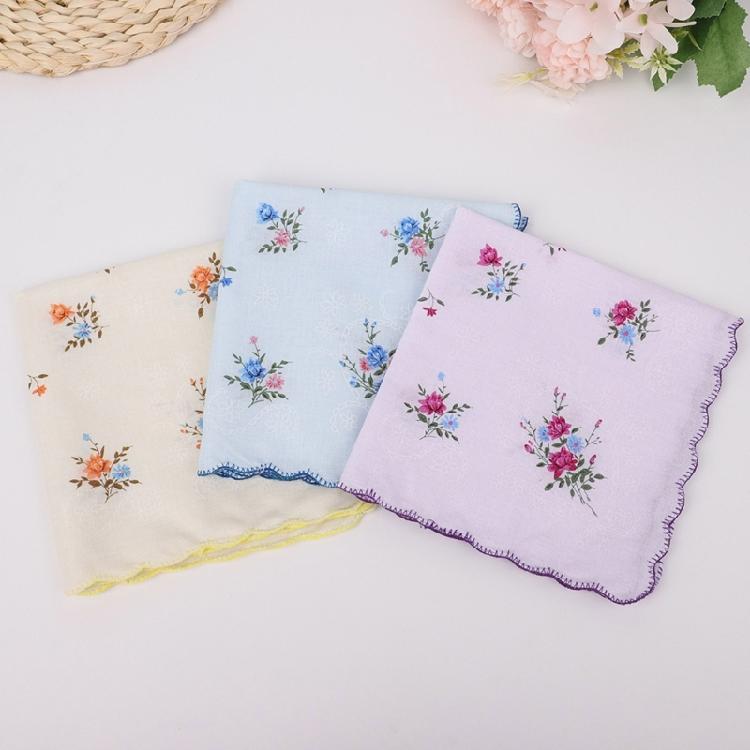 Breathable Cotton Bridal Handkerchief Delicately Woven Lace Accents Suitable for Sensitive Skin