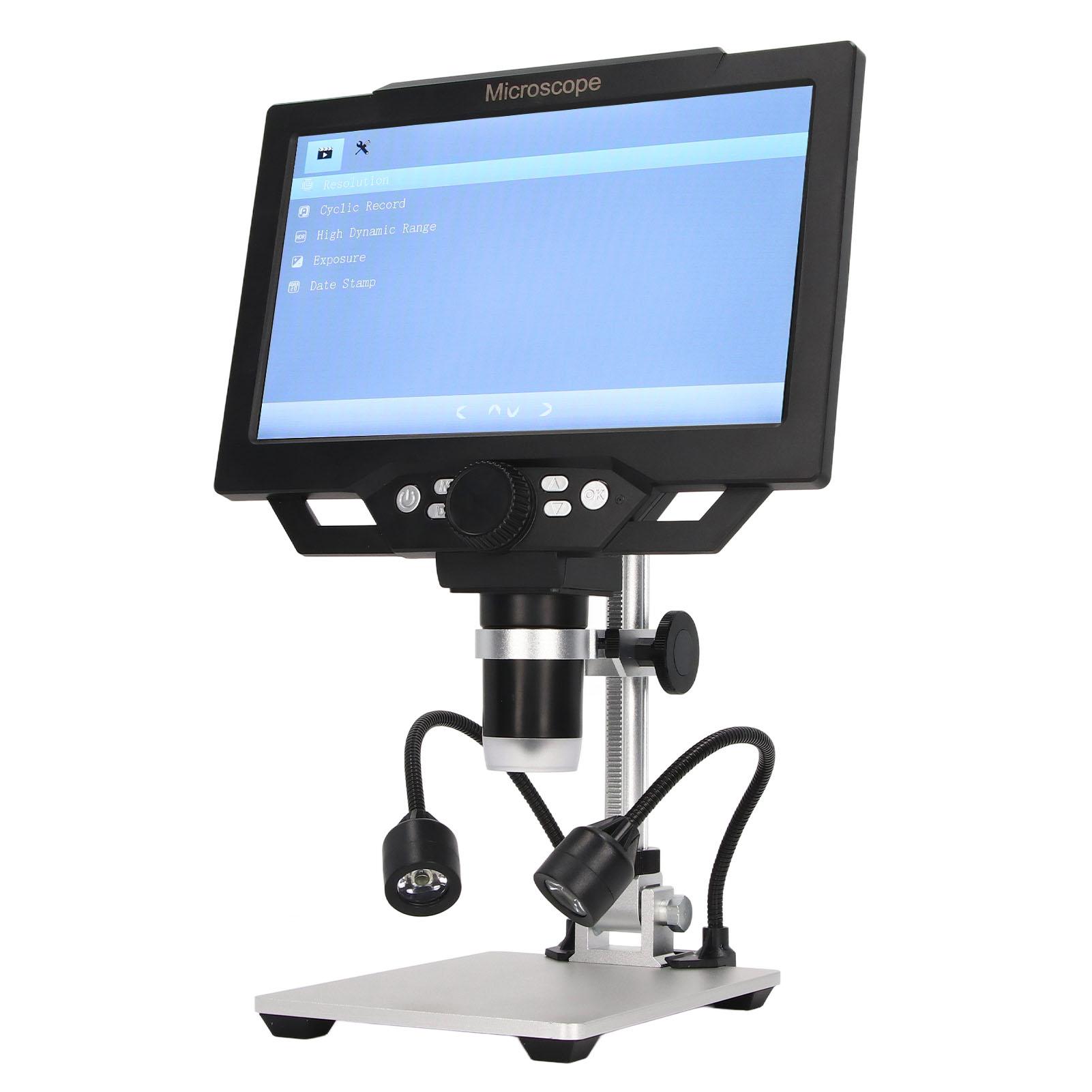 

Digital Microscope 12MP 1600X Magnification 9inch Large Screen HD Electron Microscope with LED Fill Light 100‑240V US